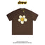 Drew House Daisy Smiley Graphic Oversized Cotton T-Shirt, Brown