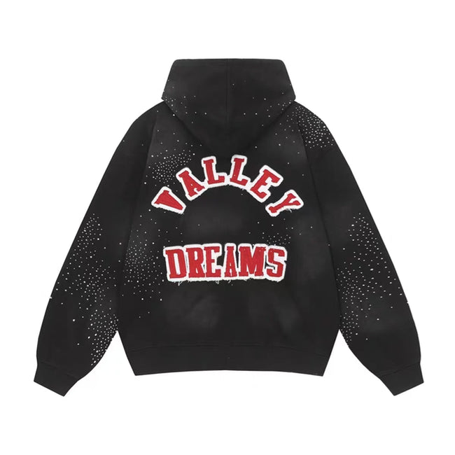 Vale Forever Black Star Dust Graphic Zip-Up Hoodie Main Image